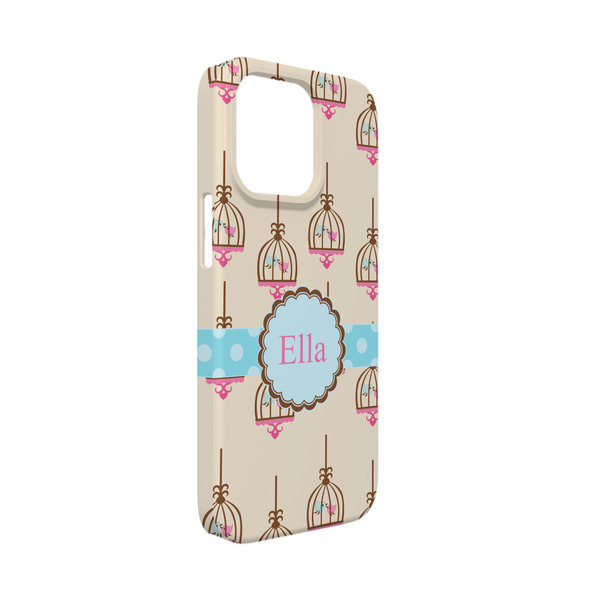 Custom Kissing Birds iPhone Case - Plastic - iPhone 13 Mini (Personalized)