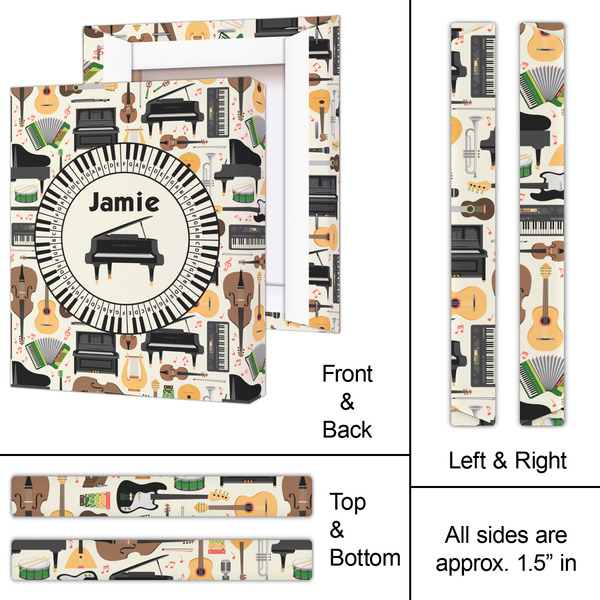 Musical Instruments 11x14 - Canvas Print - Approval