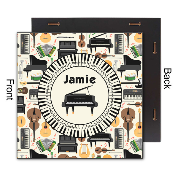 Musical Instruments 12x12 Wood Print - Front & Back View