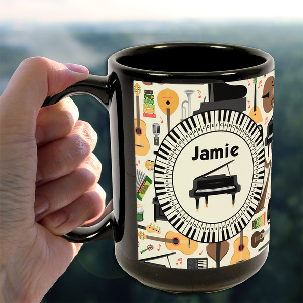 Musical Instruments 15oz. Black Mug - LIFESTYLE