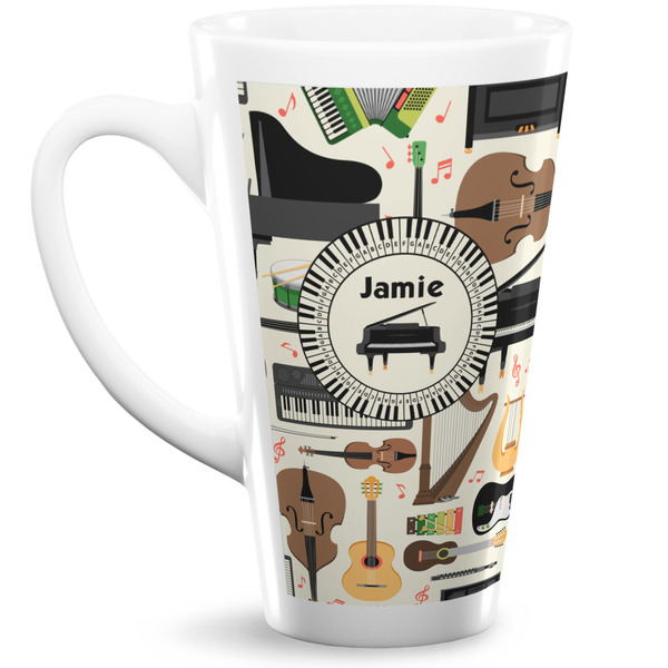 Custom Musical Instruments Latte Mug (Personalized)