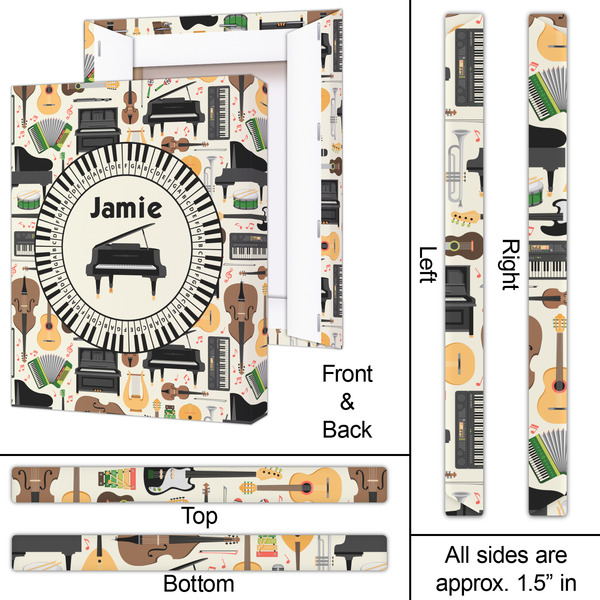 Musical Instruments 16x20 - Canvas Print - Approval