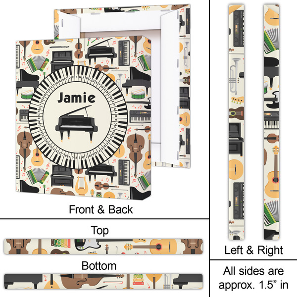 Musical Instruments 20x24 - Canvas Print - Approval