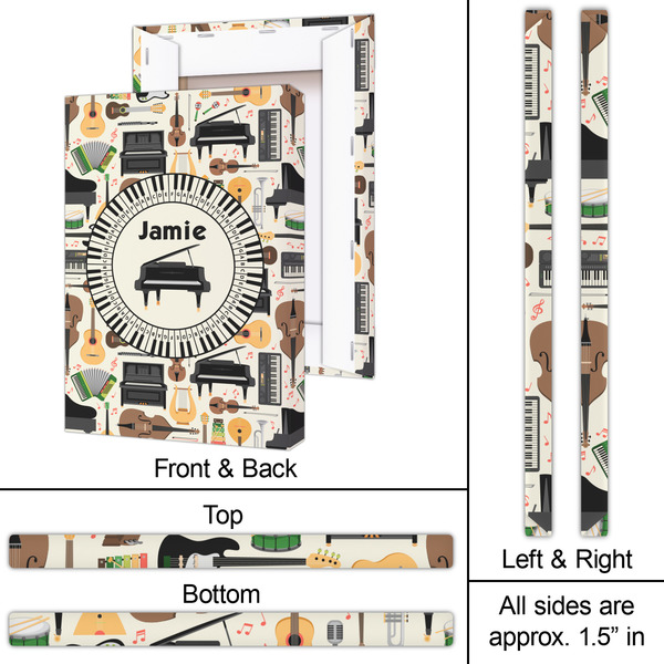 Musical Instruments 20x30 - Canvas Print - Approval