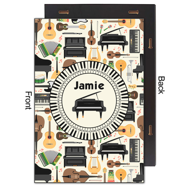 Musical Instruments 20x30 Wood Print - Front & Back View