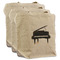Musical Instruments 3 Reusable Cotton Grocery Bags - Front View