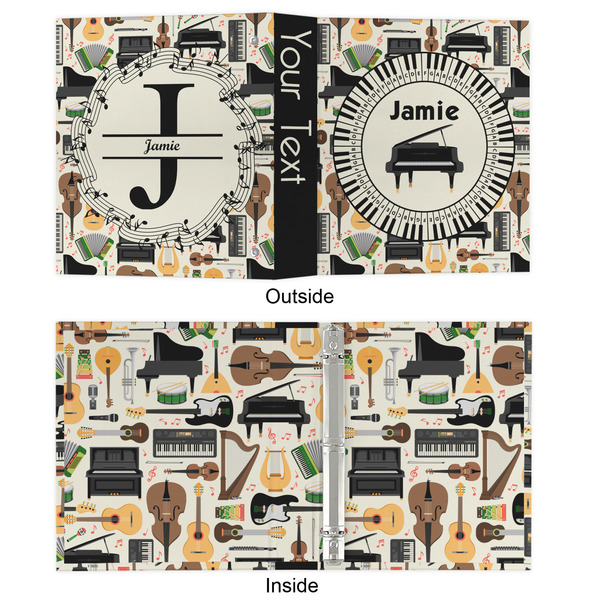 Musical Instruments 3 Ring Binders - Full Wrap - 1" - APPROVAL