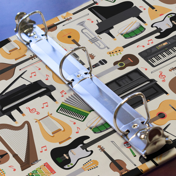 Musical Instruments 3 Ring Binders - Full Wrap - 1" - DETAIL
