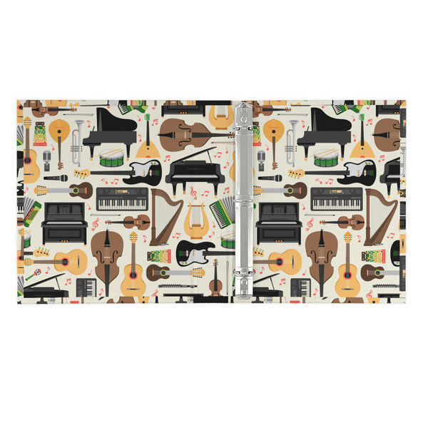 Musical Instruments 3 Ring Binders - Full Wrap - 1" - OPEN INSIDE