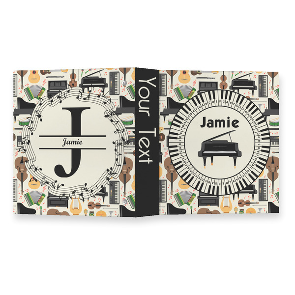 Musical Instruments 3 Ring Binders - Full Wrap - 1" - OPEN OUTSIDE