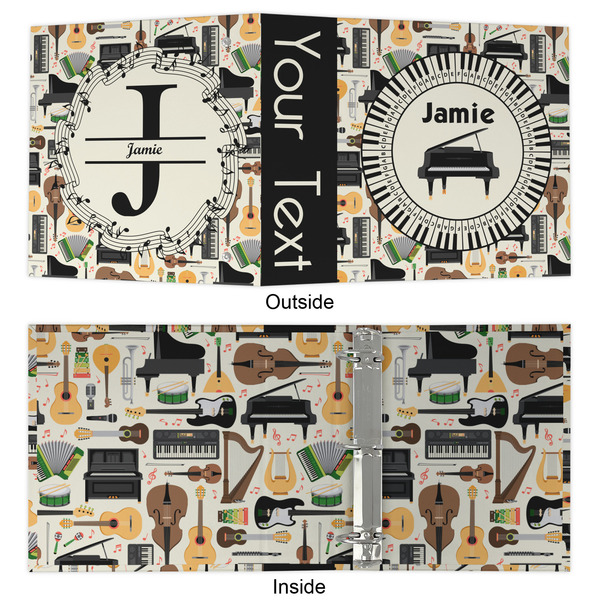 Musical Instruments 3 Ring Binders - Full Wrap - 2" - APPROVAL