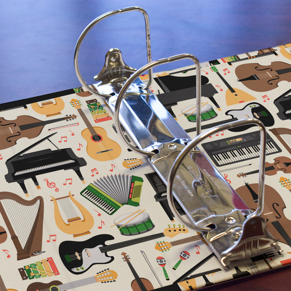 Musical Instruments 3 Ring Binders - Full Wrap - 3" - DETAIL