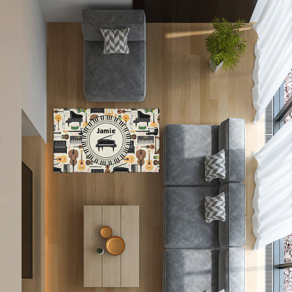 Musical Instruments 3'x5' Indoor Area Rugs - IN CONTEXT