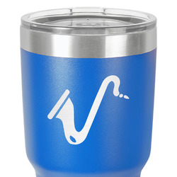 Musical Instruments 30 oz Stainless Steel Tumbler - Royal Blue - Single-Sided