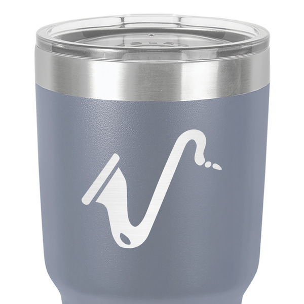 Musical Instruments 30 oz Stainless Steel Ringneck Tumbler - Grey - Close Up