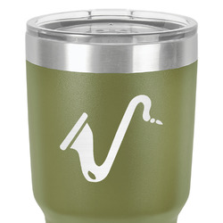 Musical Instruments 30 oz Stainless Steel Tumbler - Olive - Single-Sided