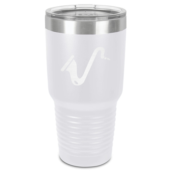 Musical Instruments 30 oz Stainless Steel Ringneck Tumbler - White - Front