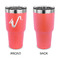 Musical Instruments 30 oz Stainless Steel Ringneck Tumblers - Coral - Single Sided - APPROVAL