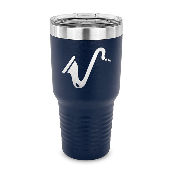 Custom Musical Instruments 30 oz Stainless Steel Tumbler - Navy - Single Sided