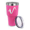 Musical Instruments 30 oz Stainless Steel Ringneck Tumblers - Pink - LID OFF