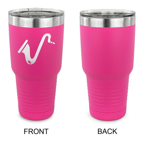 Musical Instruments 30 oz Stainless Steel Ringneck Tumblers - Pink - Single Sided - APPROVAL