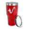 Musical Instruments 30 oz Stainless Steel Ringneck Tumblers - Red - LID OFF