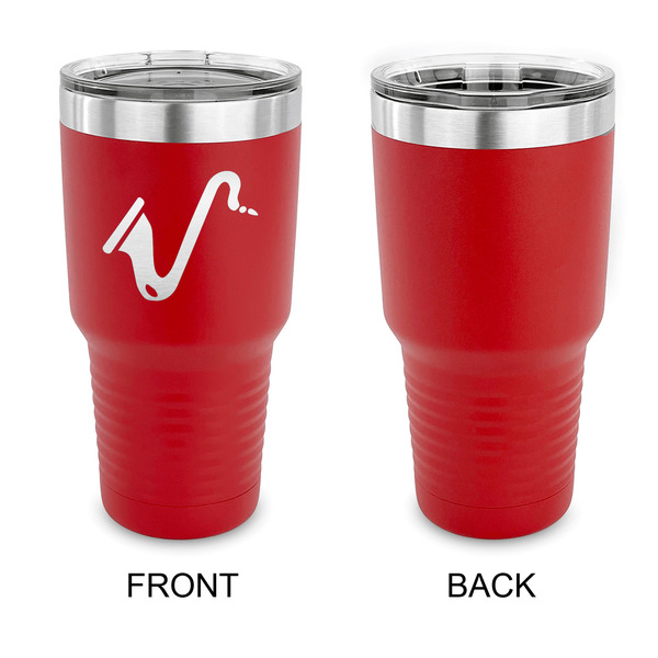 Musical Instruments 30 oz Stainless Steel Ringneck Tumblers - Red - Single Sided - APPROVAL