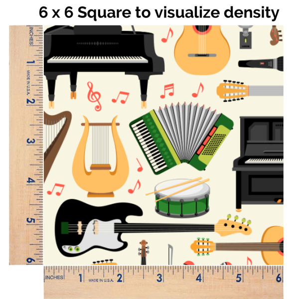 Musical Instruments 6x6 Swatch of Fabric