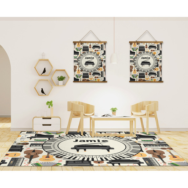 Musical Instruments 8'x10' Indoor Area Rugs - IN CONTEXT