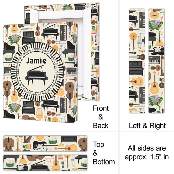 Musical Instruments 8x10 - Canvas Print - Approval