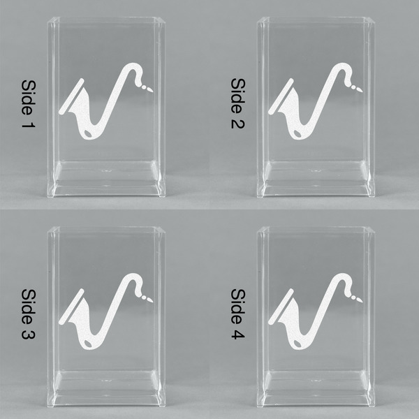 Musical Instruments Acrylic Pen Holder - All Sides