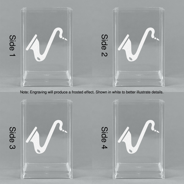 Musical Instruments Acrylic Pen Holder - All Sides