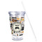Musical Instruments Acrylic Tumbler - Full Print - Front straw out