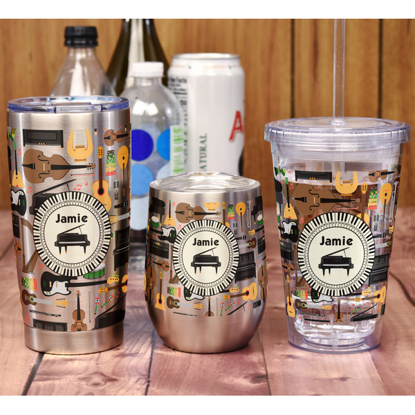 Musical Instruments Acrylic Tumbler - Full Print - In Context