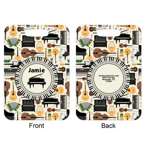 Musical Instruments Aluminum Luggage Tag (Front + Back)