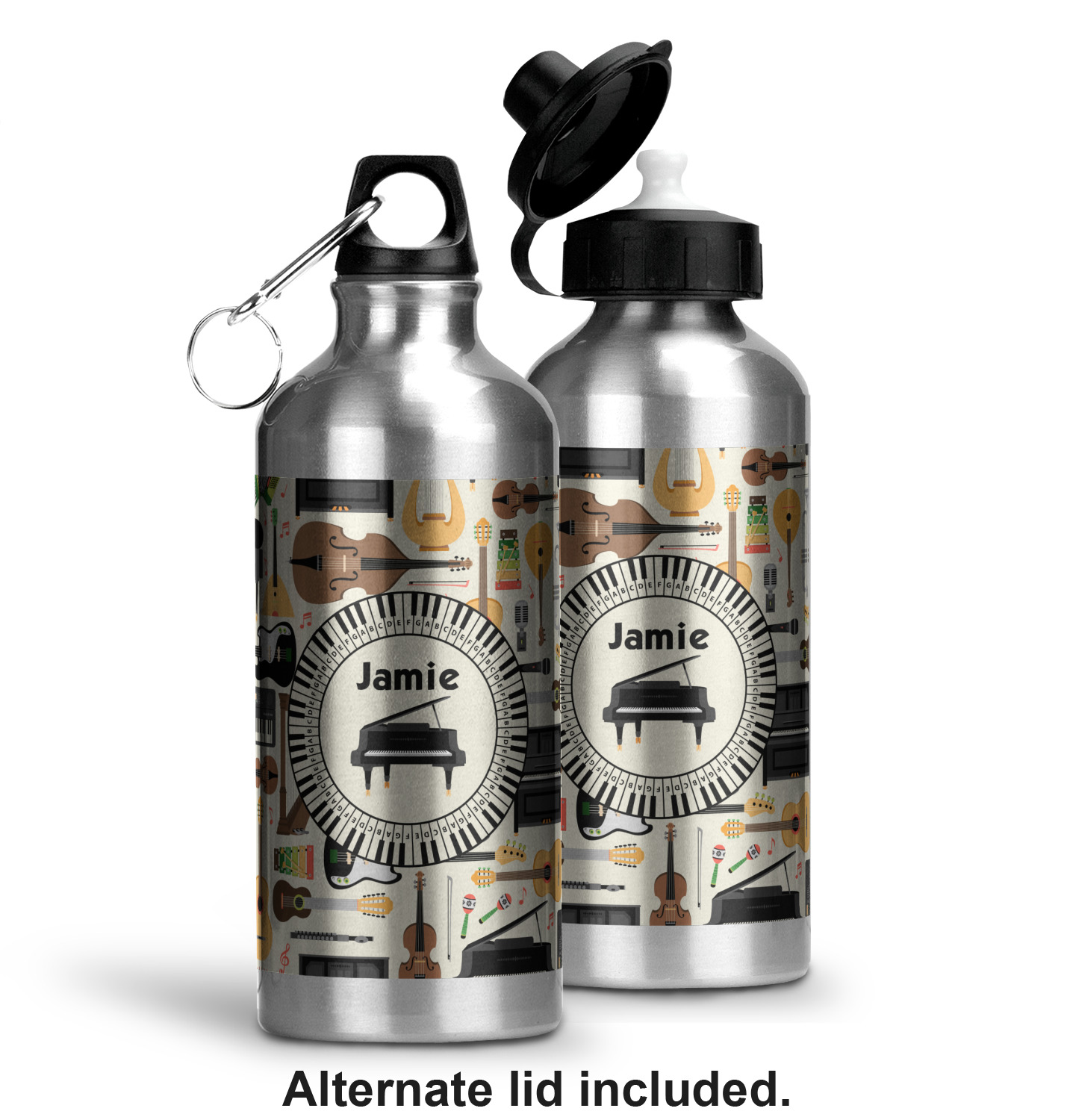 Musical Instruments Water Bottle Aluminum 20 oz (Personalized