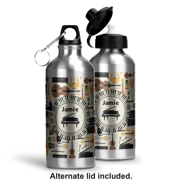 Musical Instruments Aluminum Water Bottle - Alternate lid options