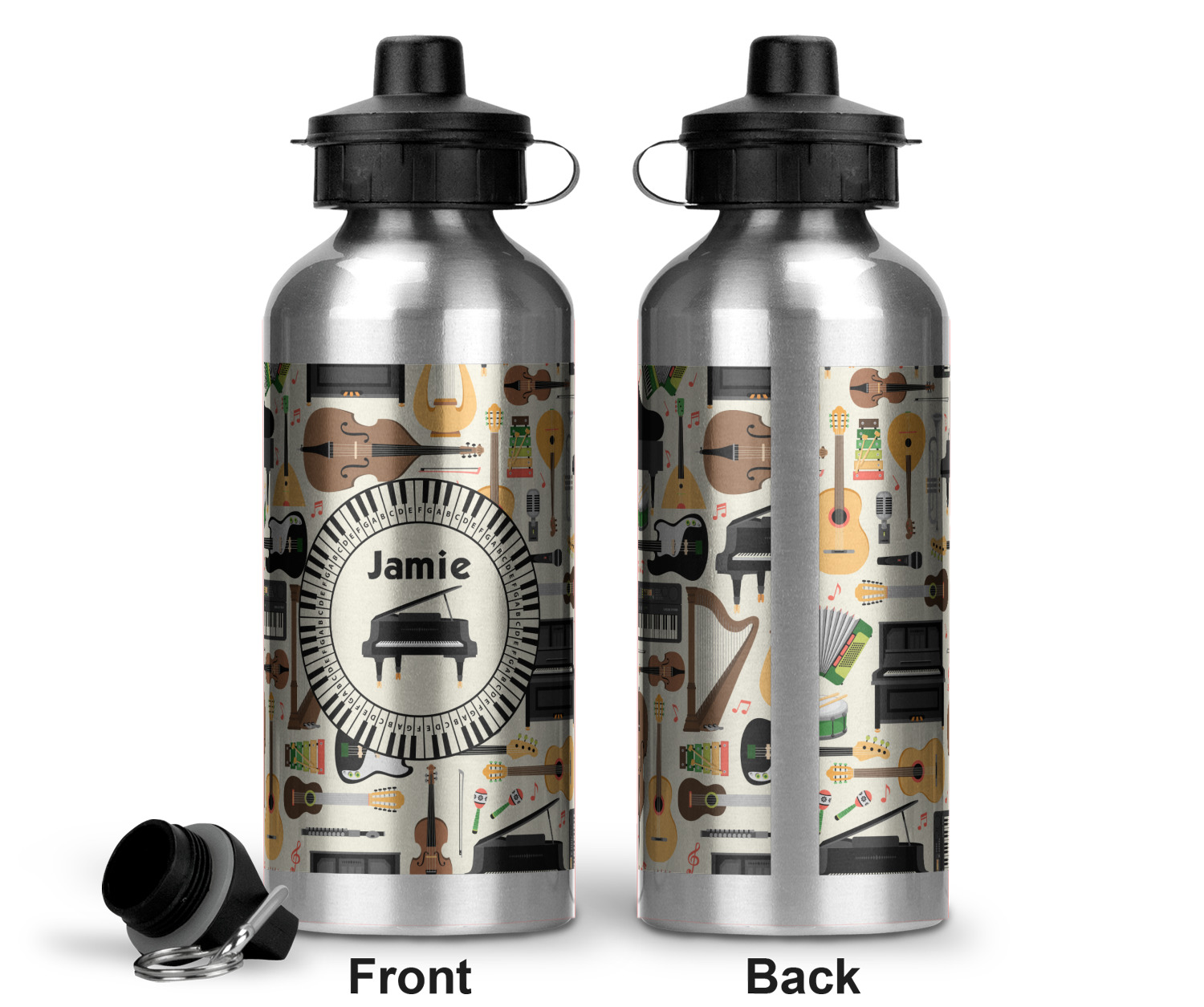 Musical Instruments Water Bottle Aluminum 20 oz (Personalized