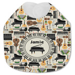 Musical Instruments Jersey Knit Baby Bib w/ Name or Text