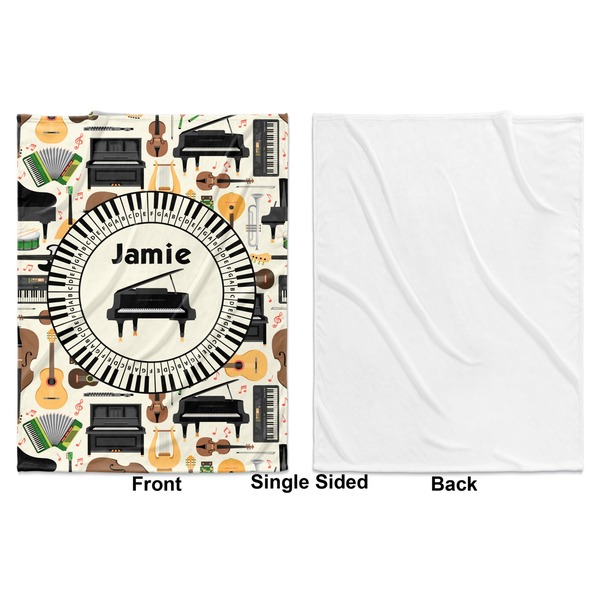Musical Instruments Baby Blanket (Single Side - Printed Front, White Back)