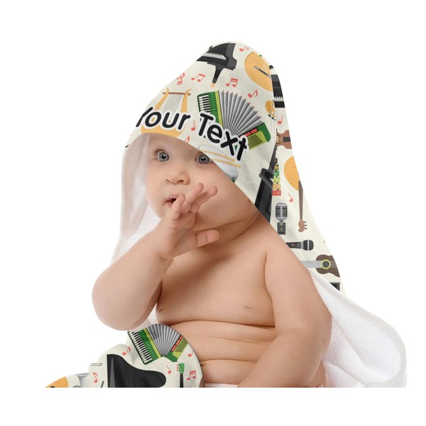 Musical Instruments Baby Hooded Towel on Child