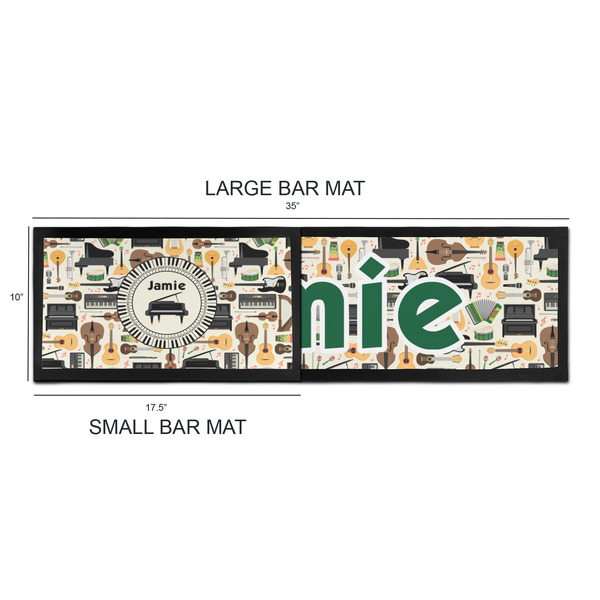 Musical Instruments Bar Mats - Sizing Chart