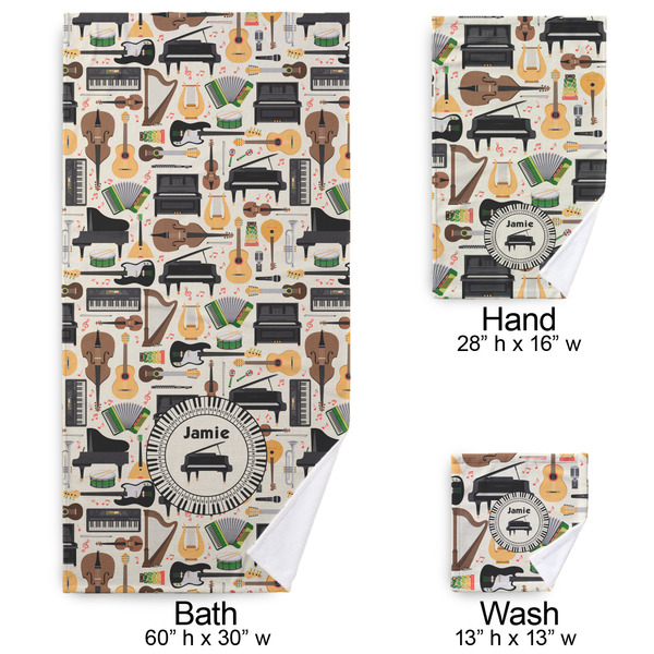 Musical Instruments Bath Towel Sets - 3-piece - Approval