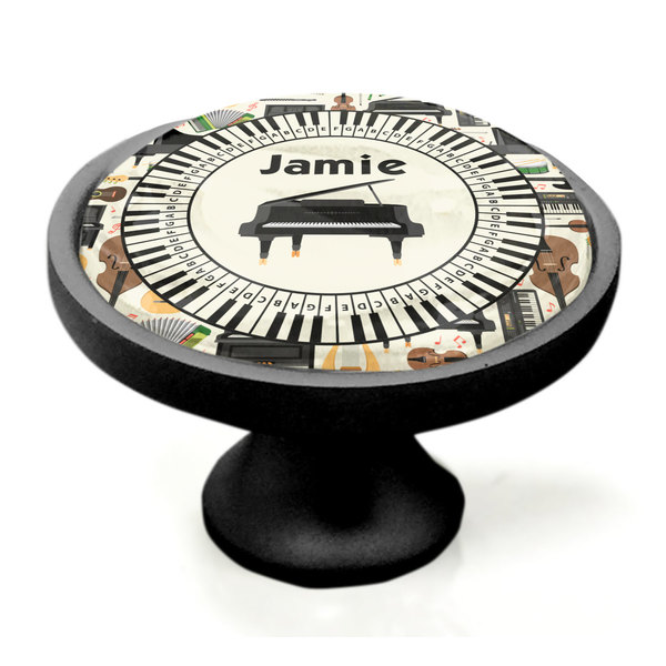 Musical Instruments Black Custom Cabinet Knob (Side)