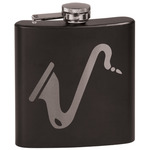 Musical Instruments Black Flask Set (Personalized)