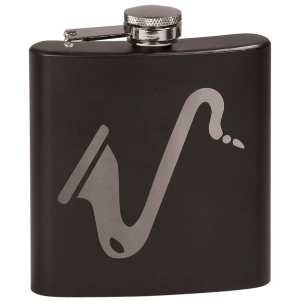 Custom Musical Instruments Black Flask Set