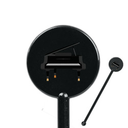 Musical Instruments 5.5" Round Plastic Stir Sticks - Black - Single Sided