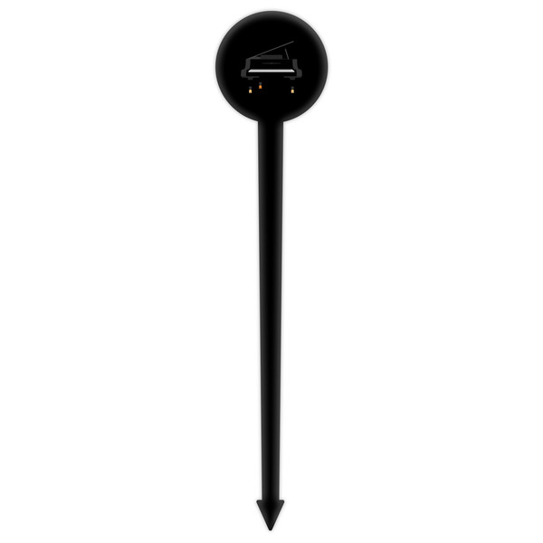 Musical Instruments Black Plastic 6" Food Pick - Round - Single Pick