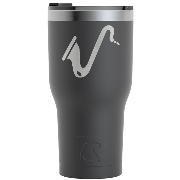 Custom Musical Instruments RTIC Tumbler - Black - Engraved Front