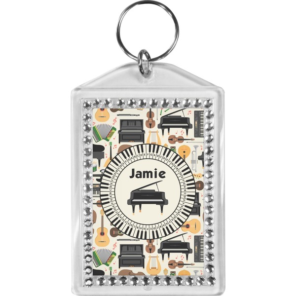 Custom Musical Instruments Bling Keychain (Personalized)
